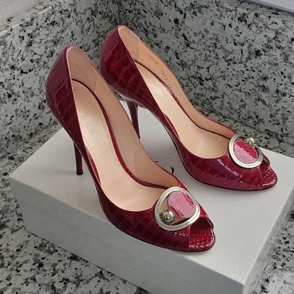 Casadei peeptoe pumps US sz 9.5 - Picture 11 of 15